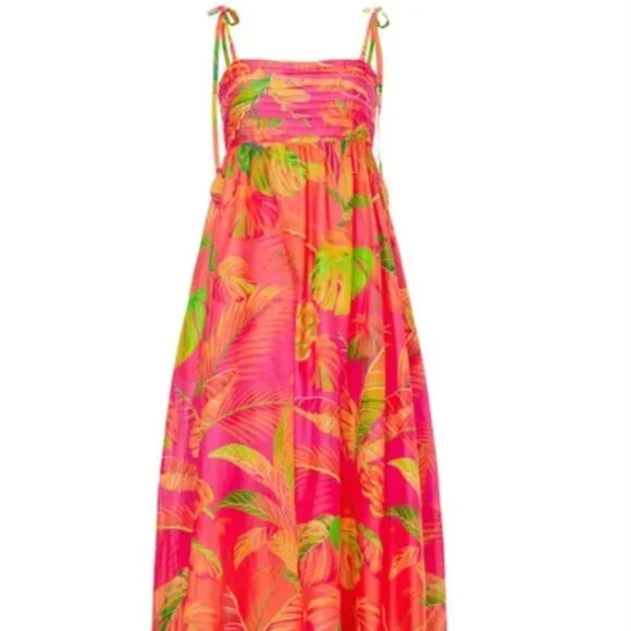 farm rio ombré forest maxi dress FARM Rio Orange Ombre Forest Maxi Dress, Ombre Forest MULTICOLOR / M